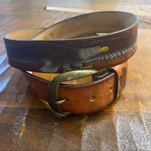 Texas and American Eagle leather belt